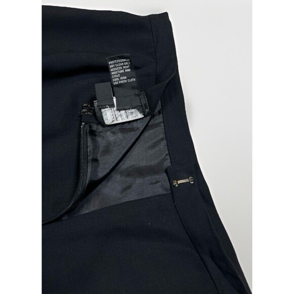 Vintage DKNY Donna Karin 100% Wool Skirt Women Sz 14 90s Y2K Retro Short Pencil - Picture 7 of 9